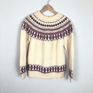 Vtg Loden Plankl Fairisle Pullover Sweater sz S